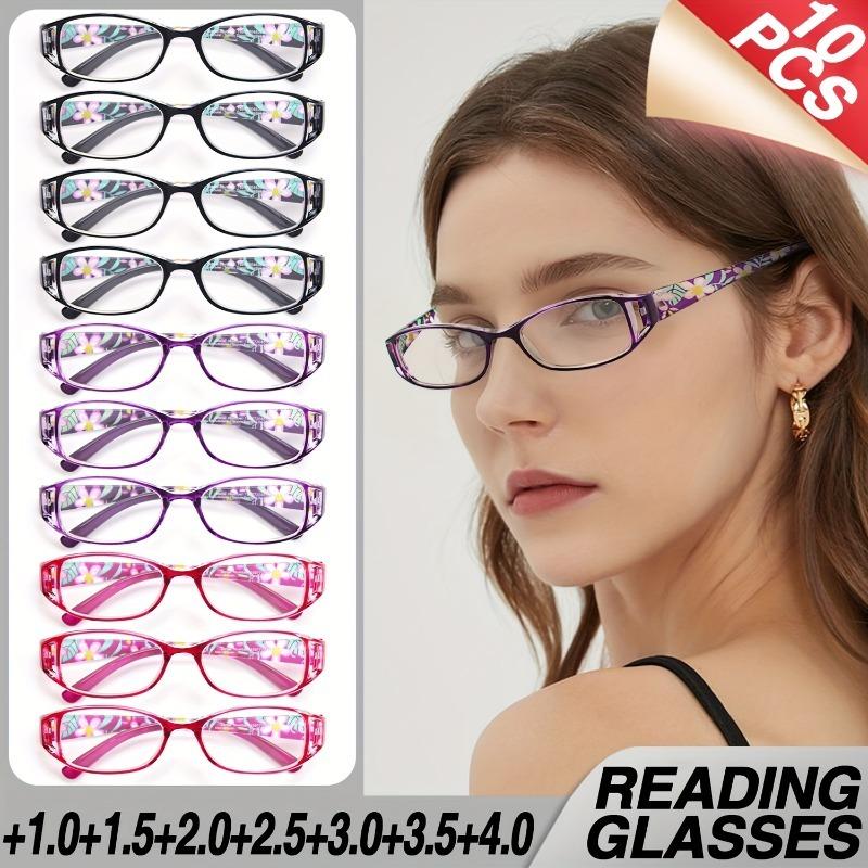 10 Lightweight and Fashionable New Women's Printed Reading Glasses
