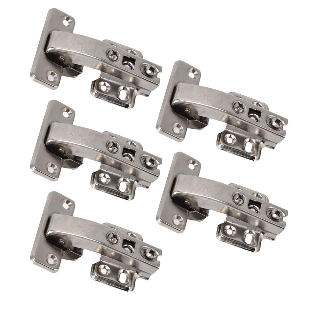 5Pcs Hydraulic Buffer Hinge Reduce Noise Closing Speed Anti Rust Cabinet Door Butt Hinge for Home