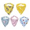 Soft Pet Bandana Cotton Triangle Scarf for Cats And Dogs Cute Cartoon Print Adjustable Drool Bib Easy Clean Pet Accessory