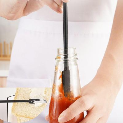 1/3/4 szt. Czarny wydłużają Mini miękki słoik krem do ciasta dżem skrobaki silikonowe szpatułki do makijażu nóż do masła narzędzia kuchenne akcesoria