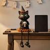 Unique Gifts for Halloween Lovers Figurines, Spooky Ghost Skeleton Pumpkin Black Cat Resin Ornaments, Durable Seasonal Home Accents Tabletop