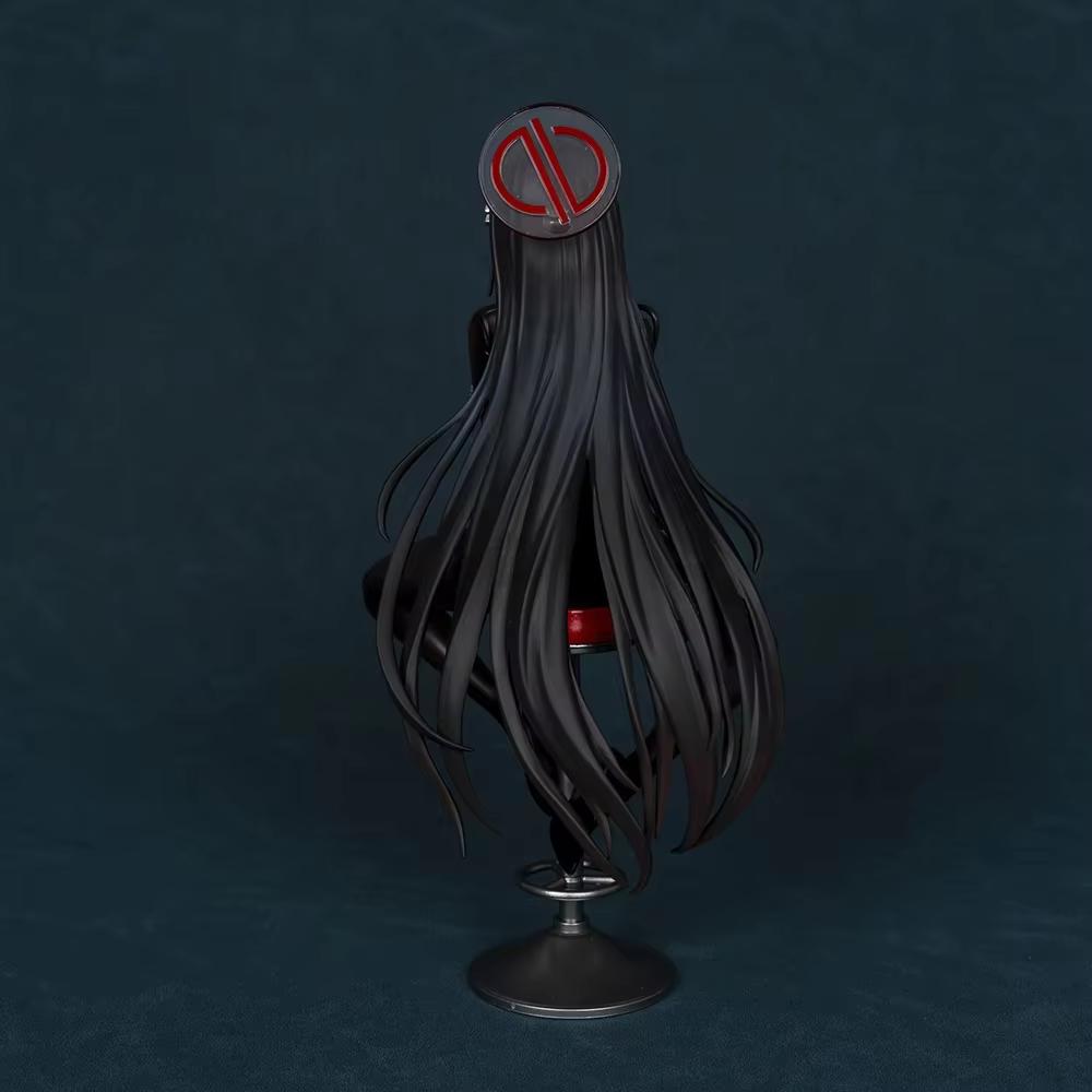25cm Blue Archive Tsukatsuki Rio Anime Figure Black Silk Sitting Tsukatsuki Rio Sexy Girl Uniform Figures Collect Model Toy Gift