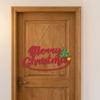 Wooden Christmas Door Hanging Reindeer Decorative Christmas Ornaments Santa Claus Snowflake Xmas Wall-mounted Pendants