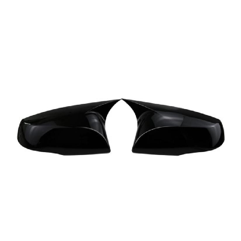 Glossy Black Ox Horn Rearview Mirror Lid Cover Trim For -2025 Toyota RAV4