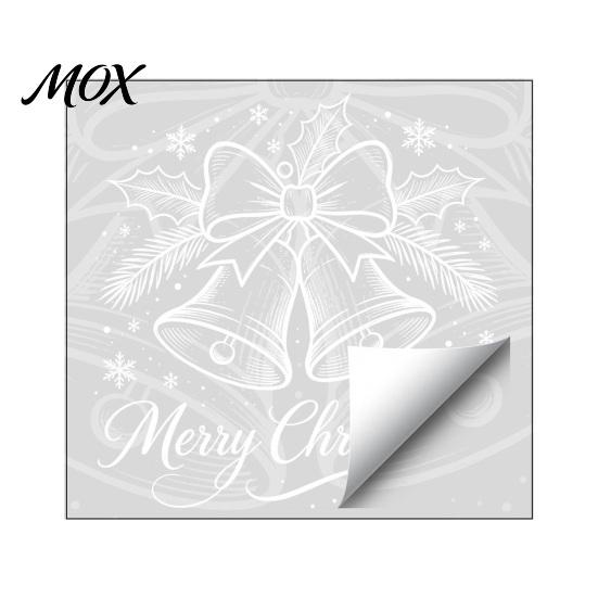 Durable Window Film for Parties Christmas Bell Sticker, PVC Decals with Snowflake Bow Patterns Modern Home Accents Holiday Decoration, Waterproof