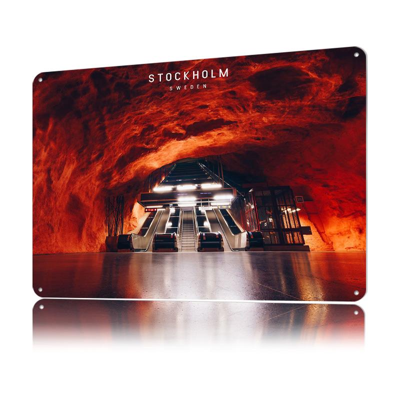 Stockholm Tinplate Poster Customized Wall Art Retro Vintage Metal Signs for Fans Home Decorations Living Room Decoration Gaming