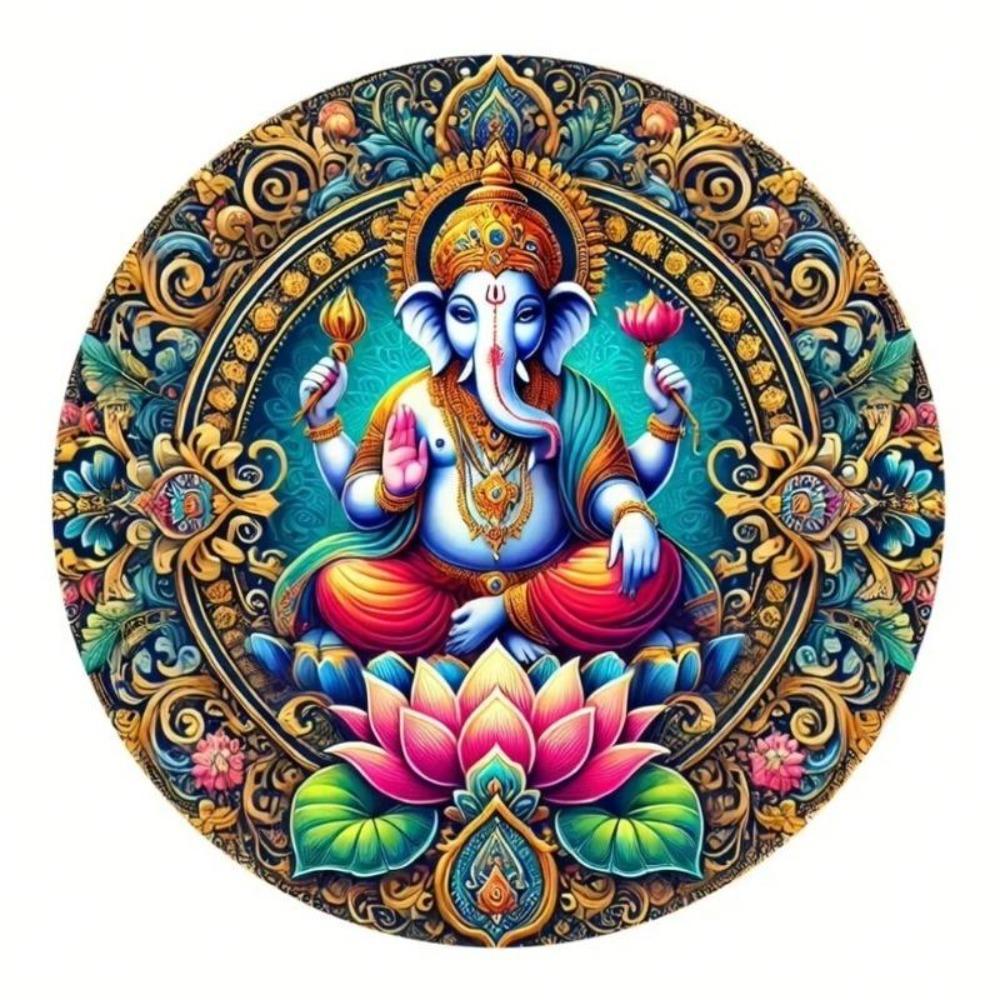 Engraved Aluminum Art Ganesh Sign Bohemian Home Decor Kitchen Farmhouse Plaque