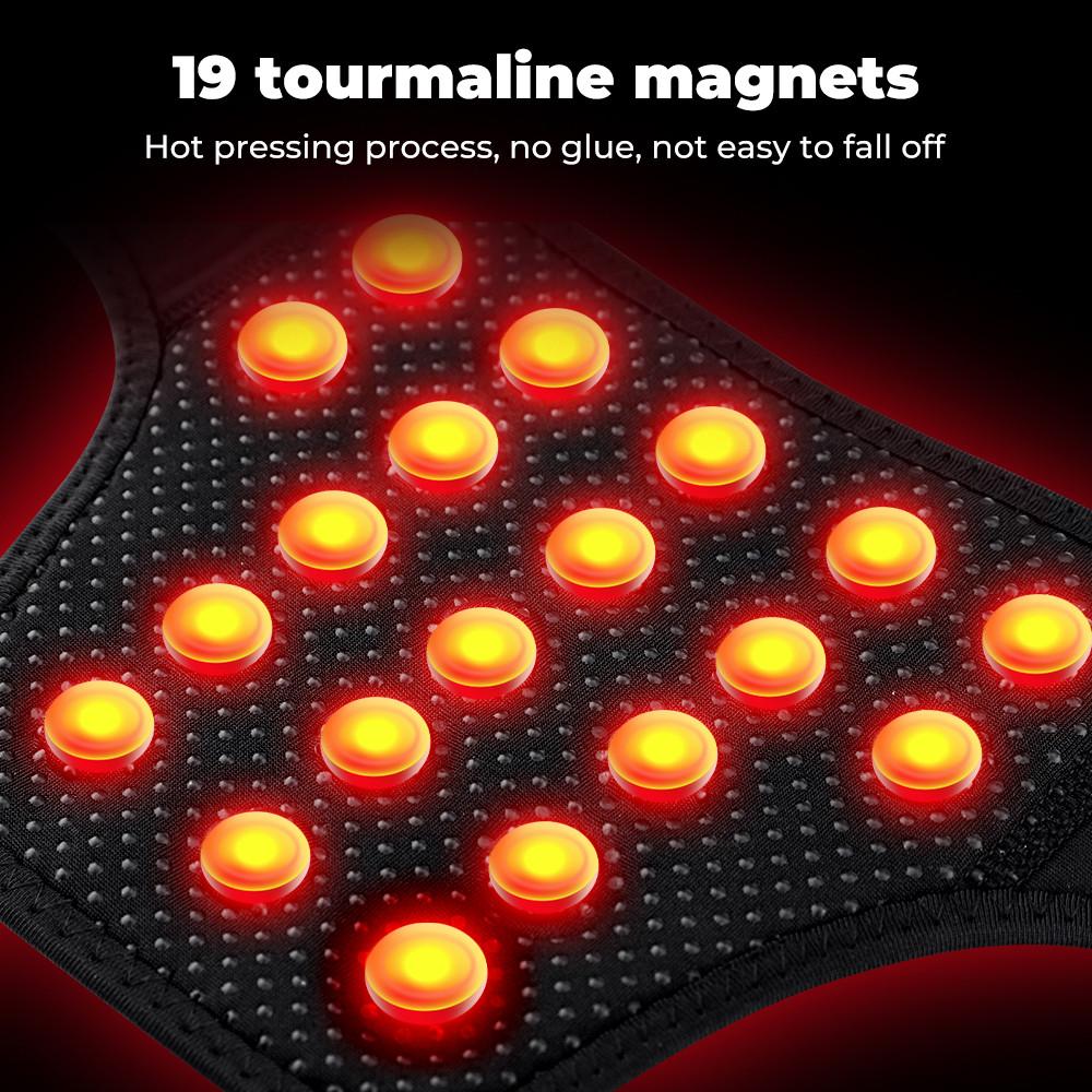 19pcs Tourmaline Stone Hot Pressed Magnet Neck Support Brace Fatigue Relief Heating Neck Brace Cervical Neck Warmer Protector