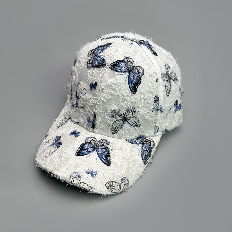 Printed Antique Baseball Cap Women'S Elegant Sunshade Breathable Fashion Outdoor Cap