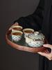 Ru Kiln Ball Flower Hand Grip Pot Gai Wan Tea Bowl Tea Cup Kung Fu Tea Set High-end Tea Tray Non Hot Tea Pot Tea Ceremony