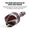 Hole Opener Chamfer Drill Bit Hex Shank Woodworking Chamfering Tool 82Celsiusountersink Precise Multi-Size Countersink Bits
