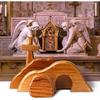 Easter Resurrection Scene Set, Easter Wooden Decorations Religious, Jesus Nativity Christ Statue Decoration, Empty Tomb Tabletop Ornaments Cross