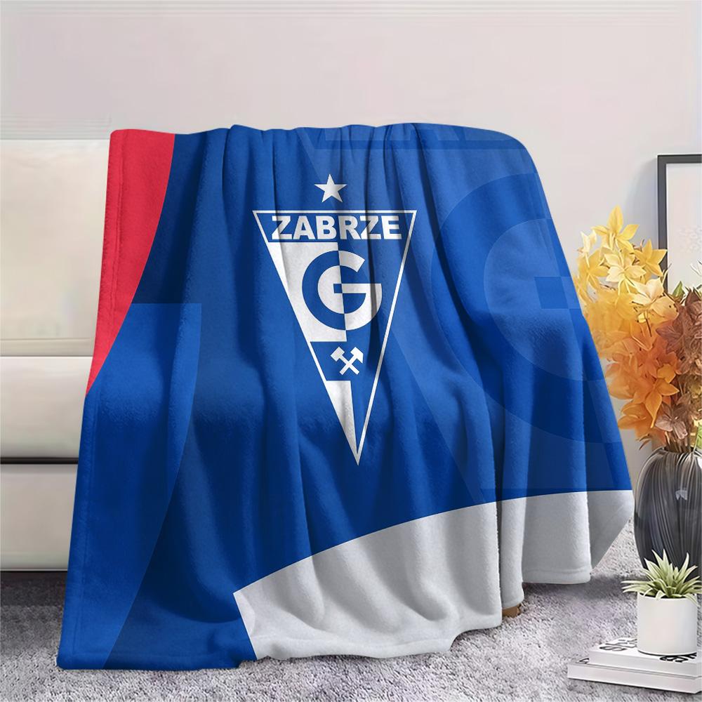 Górnik Zabrze Print Flannel Blanket, High Quality Comfortable for All Seasons, Home Decor, Warmth and Comfort