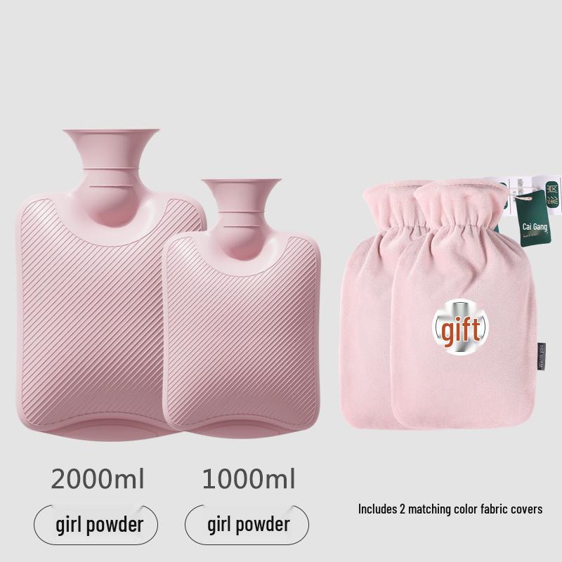 Large Plush Hot Water Bottle & Hand Warmer for Abdomen and Feet
