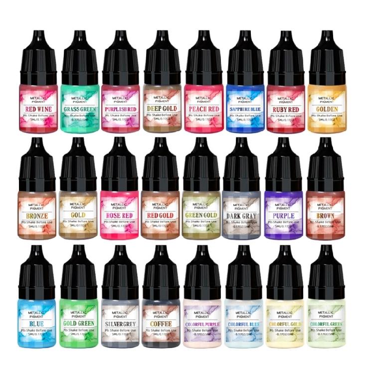 

Set of 24 Resin Dye Craft Pigments Epoxy Resin Dye Concentrated Resin Colorant for Projects Paintings and Accessories 1