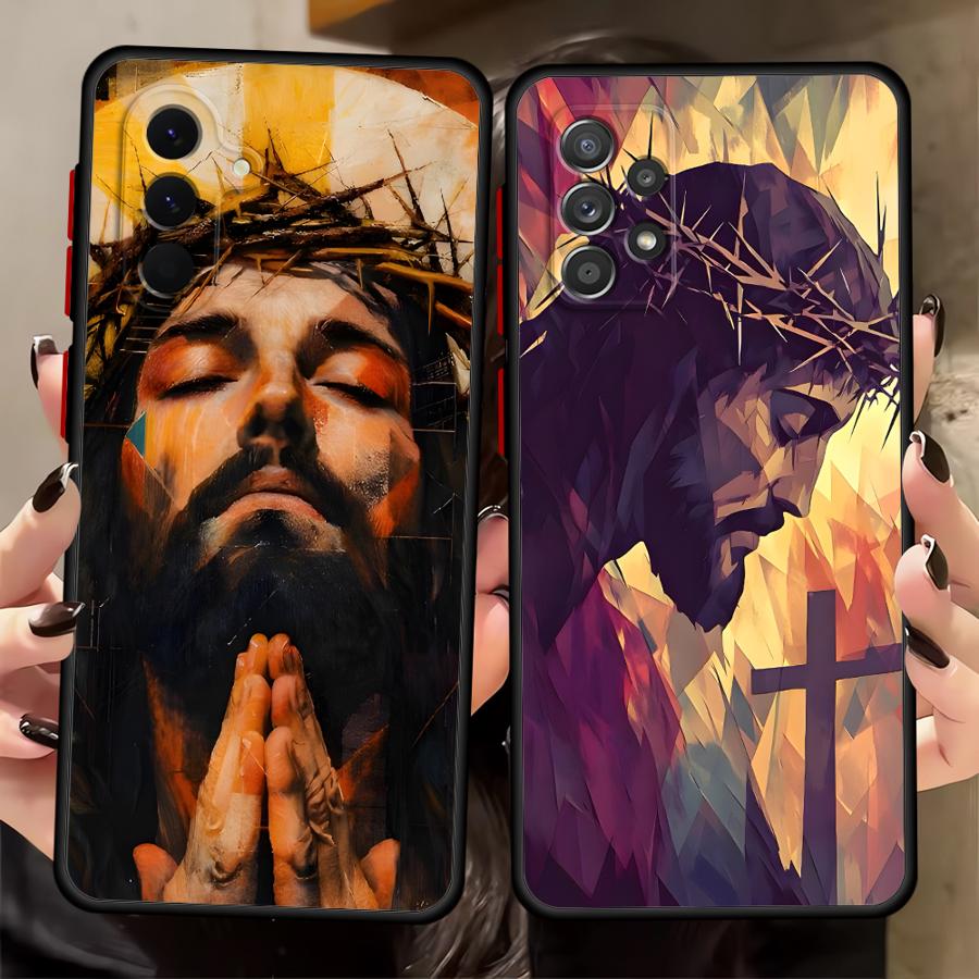 Jesus Case for Samsung Galaxy A54 A17 A52 A53 A52S A72 A73 A33 A34 A36 A35 A14 A23 A16 A15 A56 A55 Phone Cover
