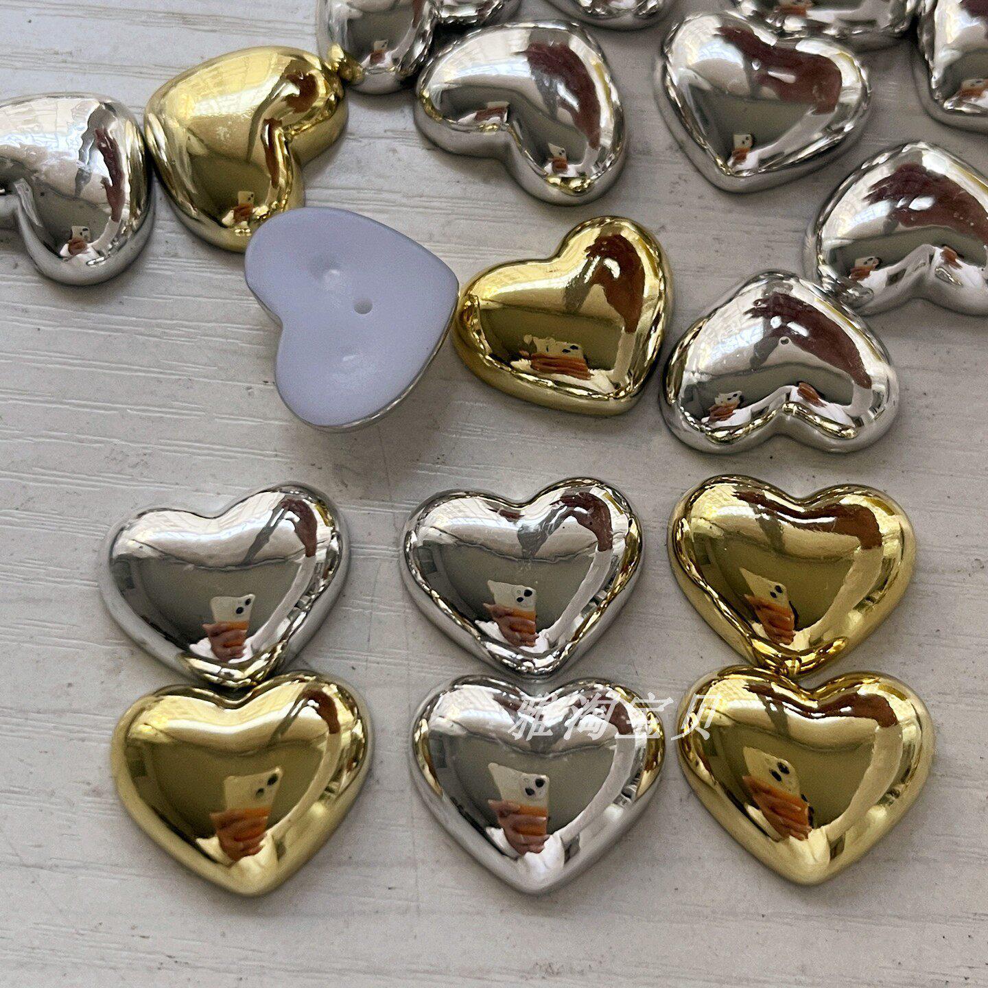 

DIY Electroplated Faux Metal Heart Shoe Charms: Versatile Peach Heart Beads (20x16mm) 20 Pineapple Studs 5mm