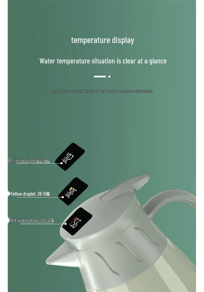Smart Press-Type Insulated Water Bottle for Dorms and Homes - Perfect for Tea or Hot Water
