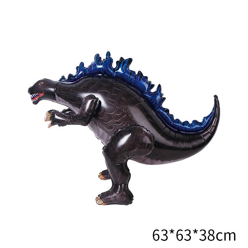 Simulation 4D Dinosaur Aluminum Film Balloon Splicing Assembly Toy Balloon Jurassic World Theme Decoration