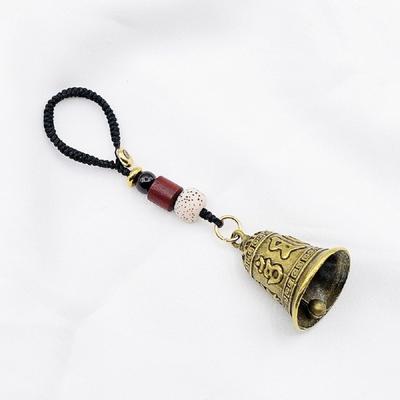 Rope Keychain Handmade Woven Six-word Mantra Bell Keychains Chinese Style Vintage Tibetan Buddhism