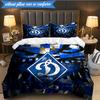 3PCS Dynamo Moscow Football Club Bedding Set 2D Printing (Includes 1 Duvet Cover + 2 Pillowcases Coreless), Bedroom decor,Fan gift