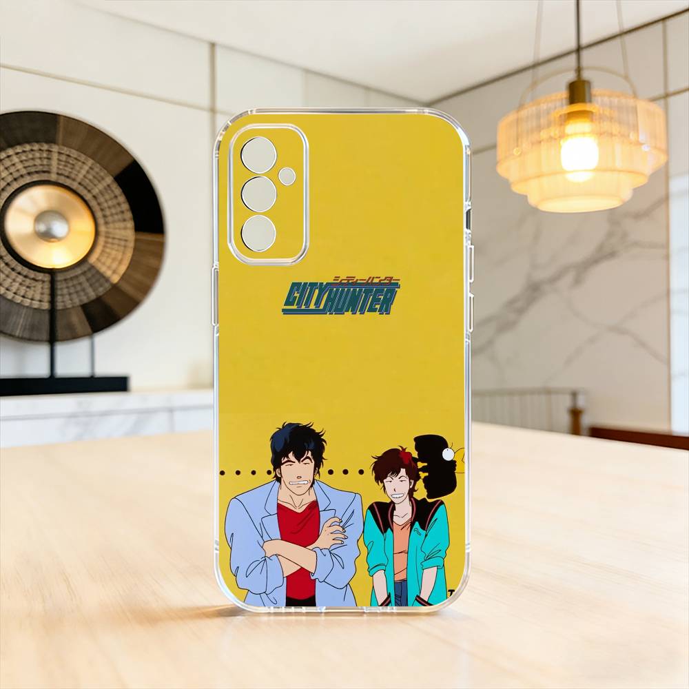 R-Retro City Hunter Comic  Phone Case For SamsungA10,12,20,21S,30,31,40,50,51,52,70,71 Transparent Cover