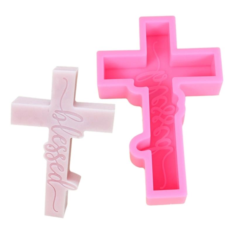 Set Of 2 Crucifix Shaped Silicone Molds for Baking and Crafting Chocolate Cakes Candies Moulds Kitchen Bakewares