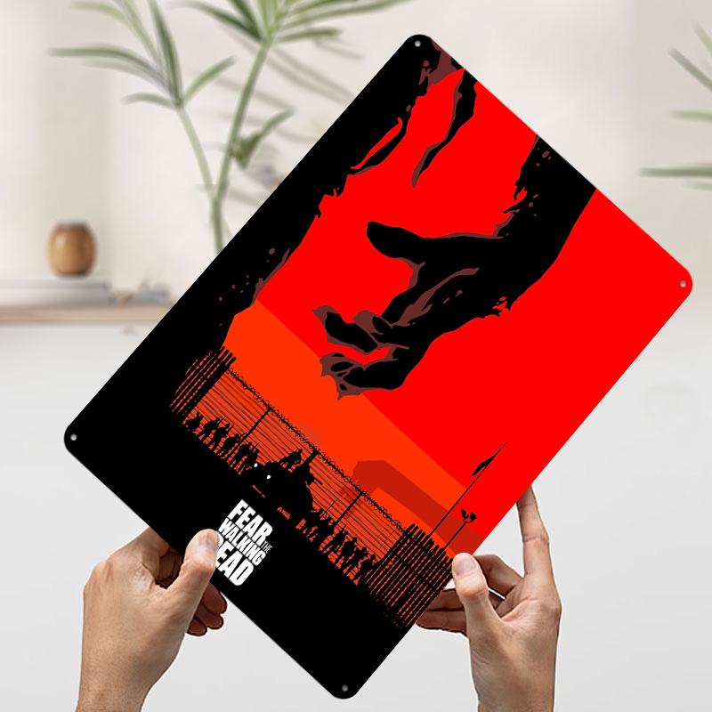 

Fear the Walking Dead Art Metal Poster Customized Wall Art Retro Vintage Tinplate Signs for Decoration At Home Decor Items Room 7.9x11.8In(20x30cm)