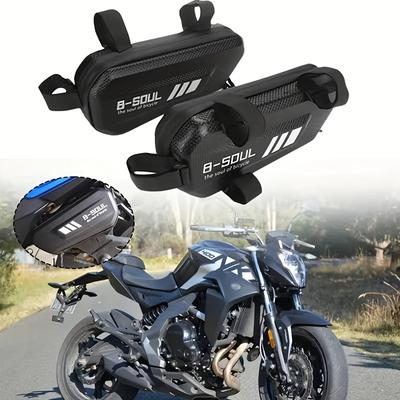Heavy-Duty Motorcycle & Bike Frame Bag - Waterproof Hard Shell Bike/Foto/Tool Carrier with Removable Strap, -Weather Off-Road Storage for Motorcycles,