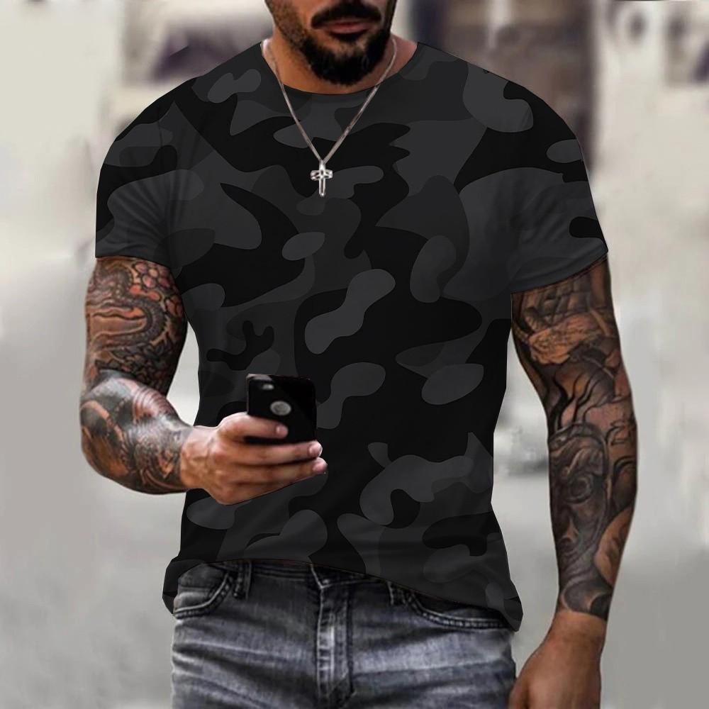 3D Camouflage T-shirt for Men and Women Outdoor Fashion Short Sleeve