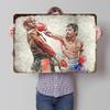 Floyd gegen Manny Pacquiao Blechposter Personalisierte Wandkunst Retro Vintage Metallschilder für Fan-Zimmer Innenzubehör Bürodekoration
