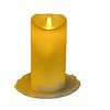 LED Flickering Simulated Candle Lights - Slanted Plastic Cylindrical Design for Weddings and Bars