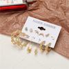 IF ME Trendy Geometirc Gold Round Hoop Earrings Set For Women Big Leopard Resin Hoop Earrings Accessories Jewelry Party