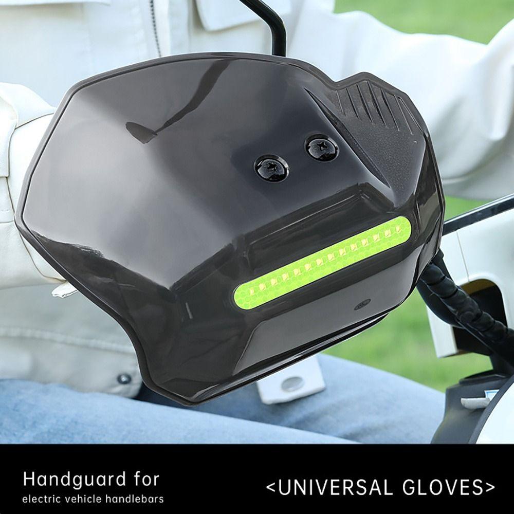 Housse de protection de main grise Bande réfléchissante de nuit Protection de guidon Garde-main E-bike Conduite ATV
