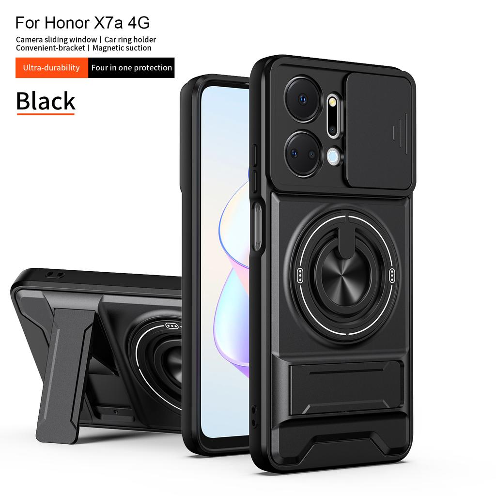 For Honor X7a Case Honor X7a Cover Honor X7a Phone Case Magnetic Holder Military Armor Camera Protection Cover