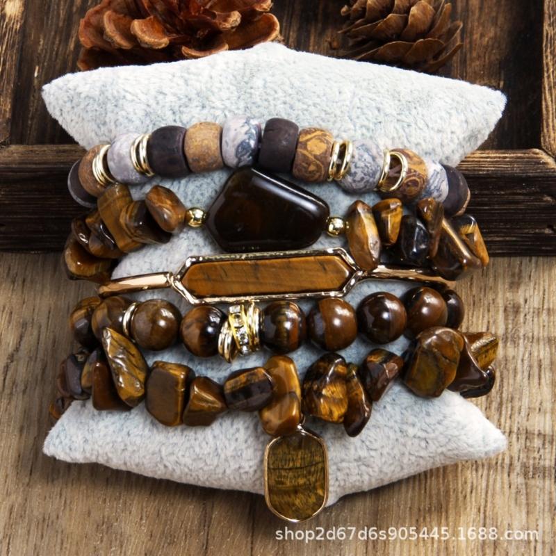 Handmade Natural Stone Bracelet Beads Bracelet Adjustable Bracelet Unisex Charm Bracelet Suitable for All Wrist Sizes