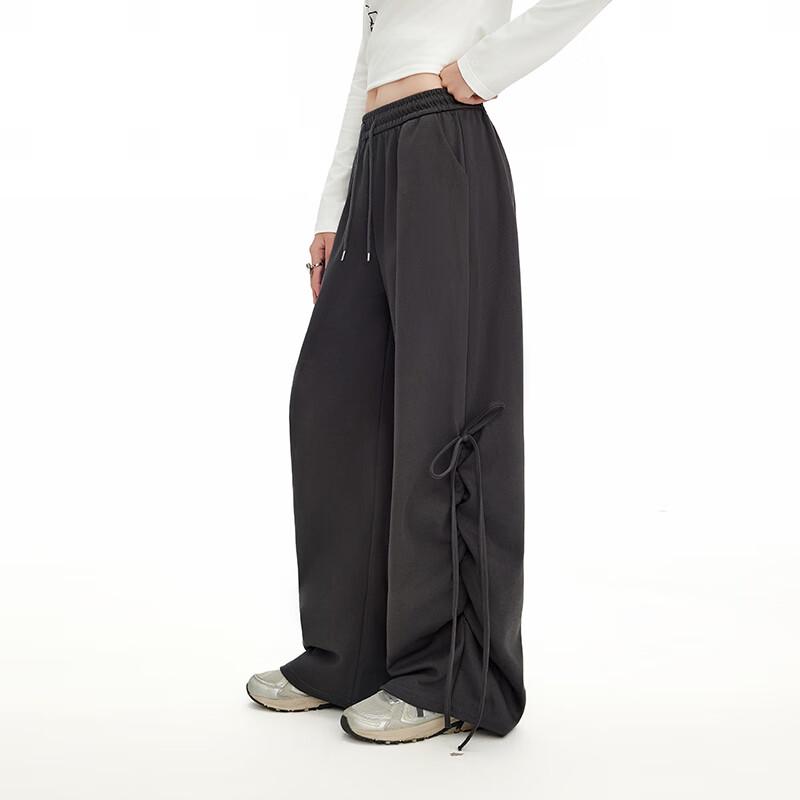 UNIFREE Drawstring Pleated Wide-Leg Casual Pants