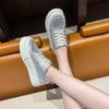 White Shoes for Women 2024 New Trend Fashionable Thick Sole Comfortable Height Increasing Retro Casual Sports Board Shoes