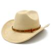 Multi-color Optional High-quality One-word Top Classic Simple Western Cowboy Hat Tan Leather Rivet Accessories Top Hat