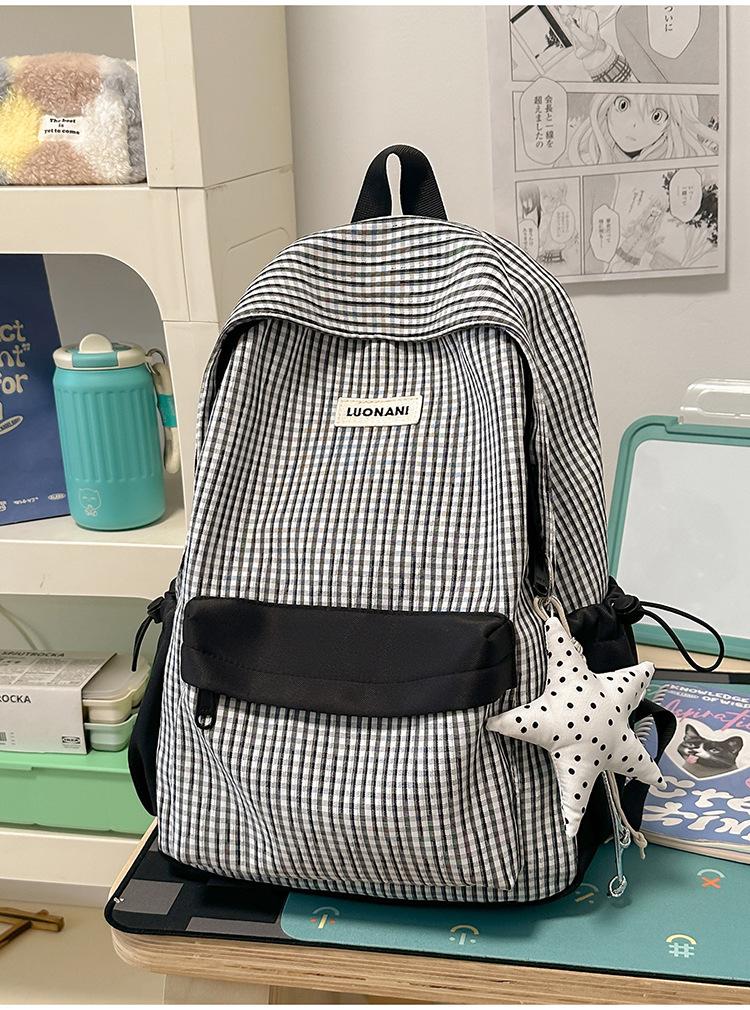 Schoolbag powder condensation warm bubble wrinkle spinning schoolbag Japanese girl milk pastoral layered storage outing shopping backpack