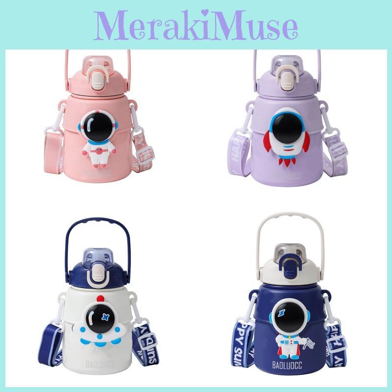 Hseen 2023 Neuer Kinder-Isolierbecher Niedlicher Cartoon-Strohhalmbecher Edelstahl 850 ml Fassungsvermögen