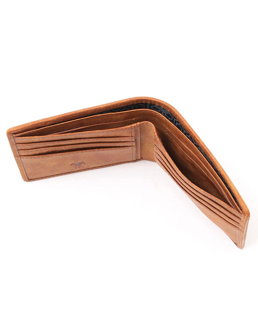 Sotto Pueblo Leather Bifold Wallet, No Coin Purse, Genuine Leather, Card Slots, Dark Brown (so-w-0149)