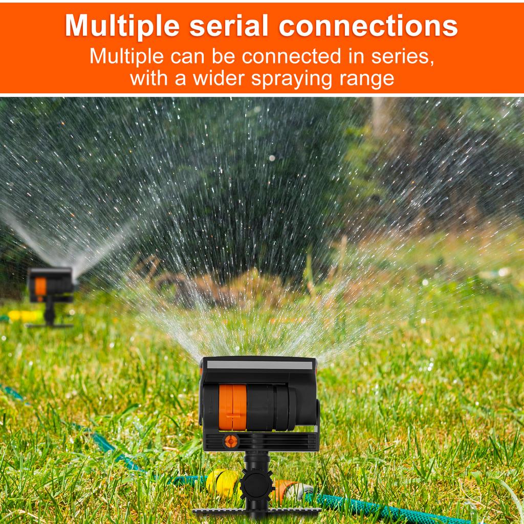 Oscillating Grass Sprinkler ABS 16 Hole Lawn Water Sprinkler with Filter Adjustable Spray Range Garden Water irrigation system