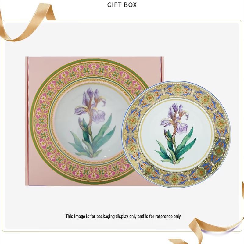 Lomonosov Russian Flower Nordic Style Enamel Plate