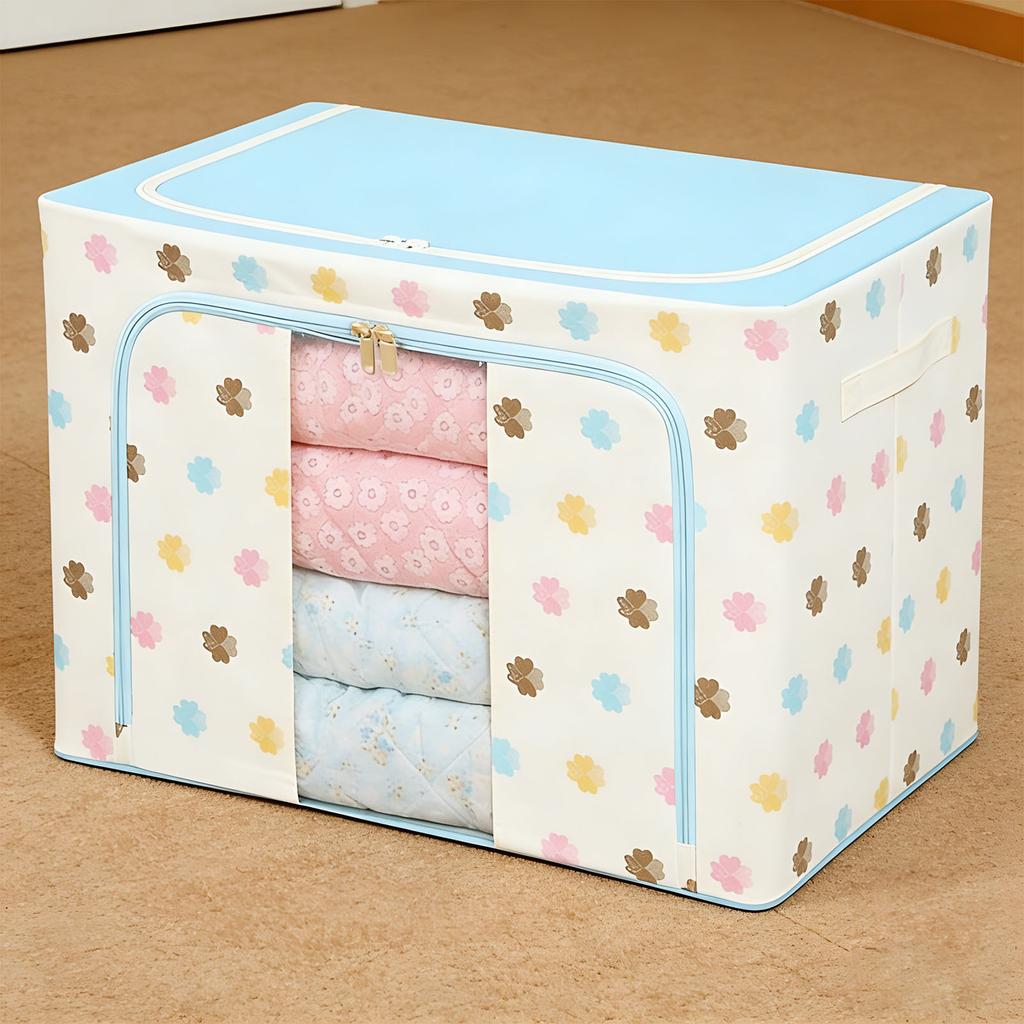 Clothes Storage Bin Washable Foldable Closet Storage Container for Clothing Blanket Comforters Bed Sheets Pillows Toys