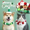 Set of 3 Soft Plush Cats Collars with Furry Pompoms for Cats Dogs Christmas Theme Party Cats Neckwear Festival Pet Collars