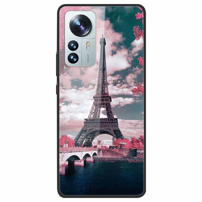 Tempered Glass Case For Xiaomi 12 Pro Cover Hard Shockproof Cases for Xiaomi Mi 12X 12 Lite Pro Funda 12Pro Coque Luxury Wolf