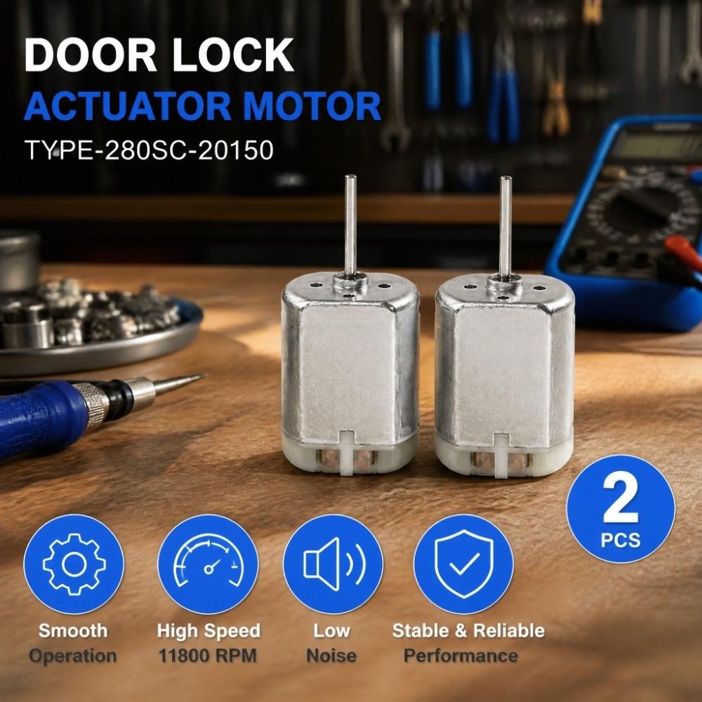 2pcs D Flat Shaft Door Lock Actuator Motor 12V DC Car Door Lock Motor Car Door Repair