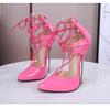 Cross Tied 16cm Heels Roman Women Shoes Fashion Thin with Sandals Big Size Shoes 47 Evening Model Nightclub WZ