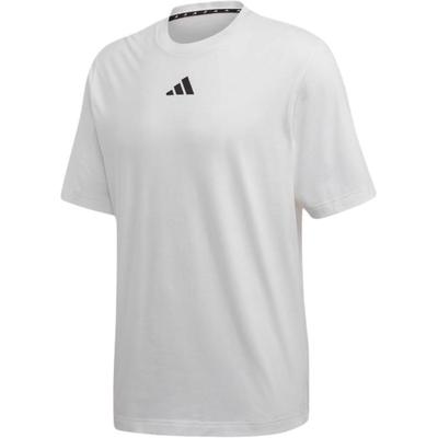 Sports Lifestyle Series Round Neck Fashion Versatile Short Sleeve T-Shirt Men Tops White GI6395